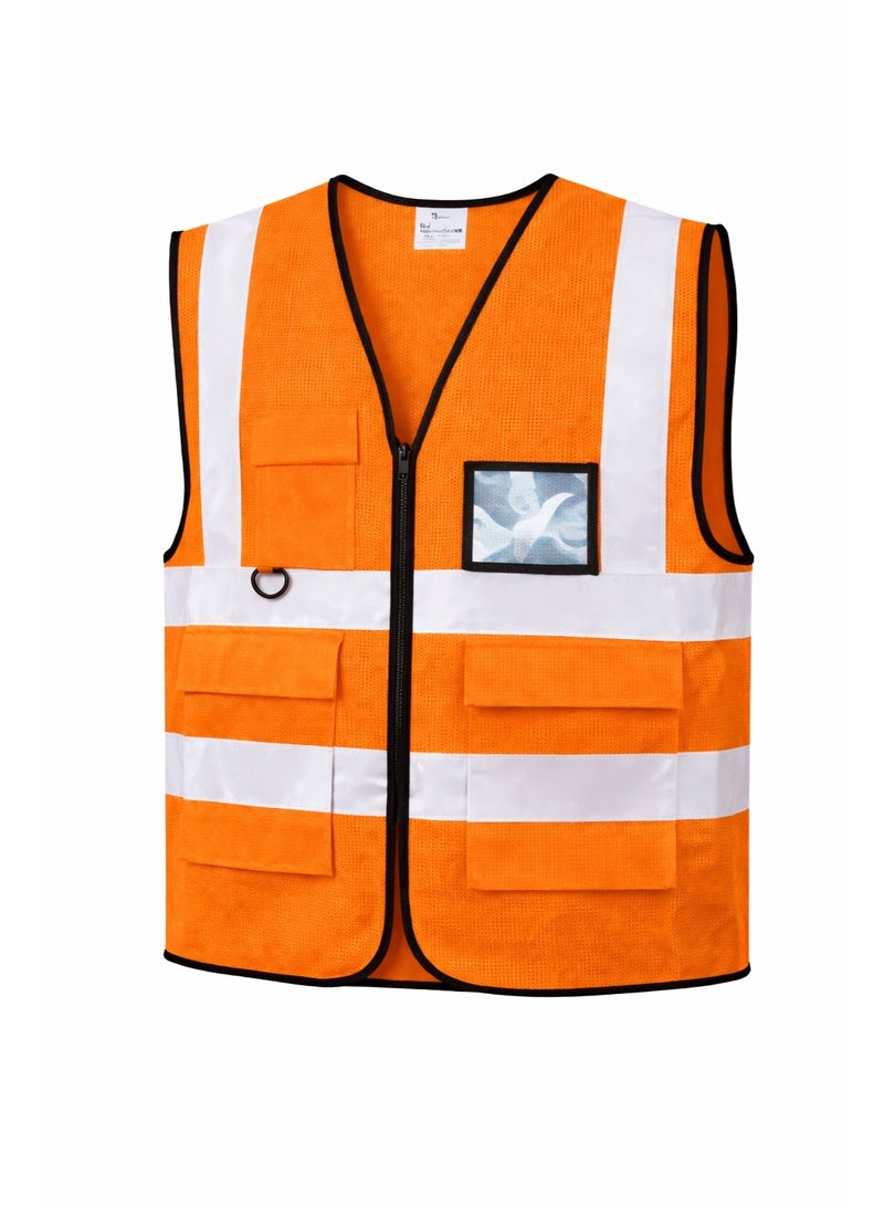 Remart High Visibility Safety Vest, Dark Oran - Image 1